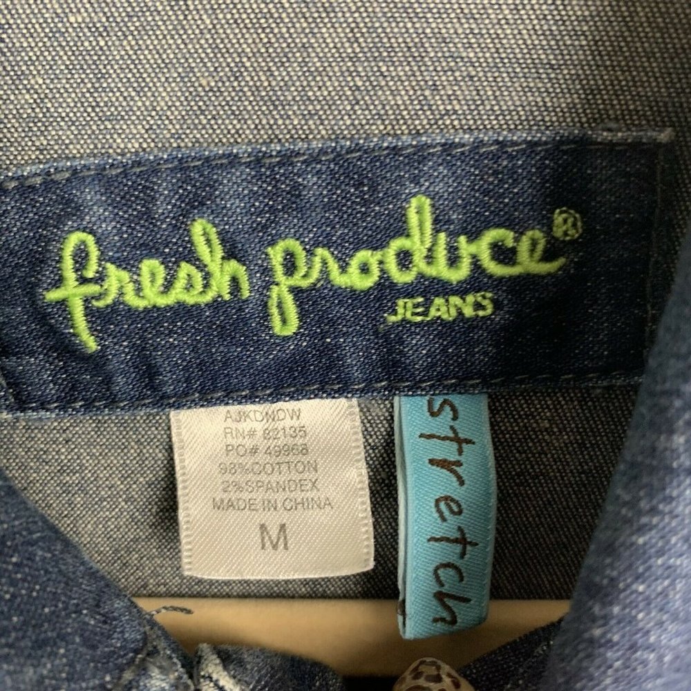 Fresh Produce Women's M Stretch Denim Jean Jacket - Picture 2 of 3